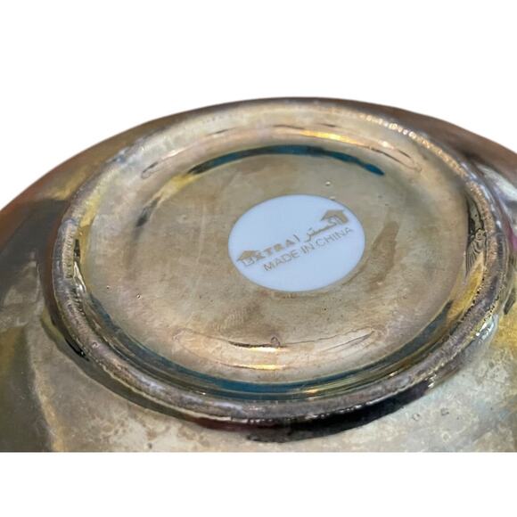 Extra Set of 4 Demitasse Cups and Saucers Set White Gold in Box - Picture 9 of 11